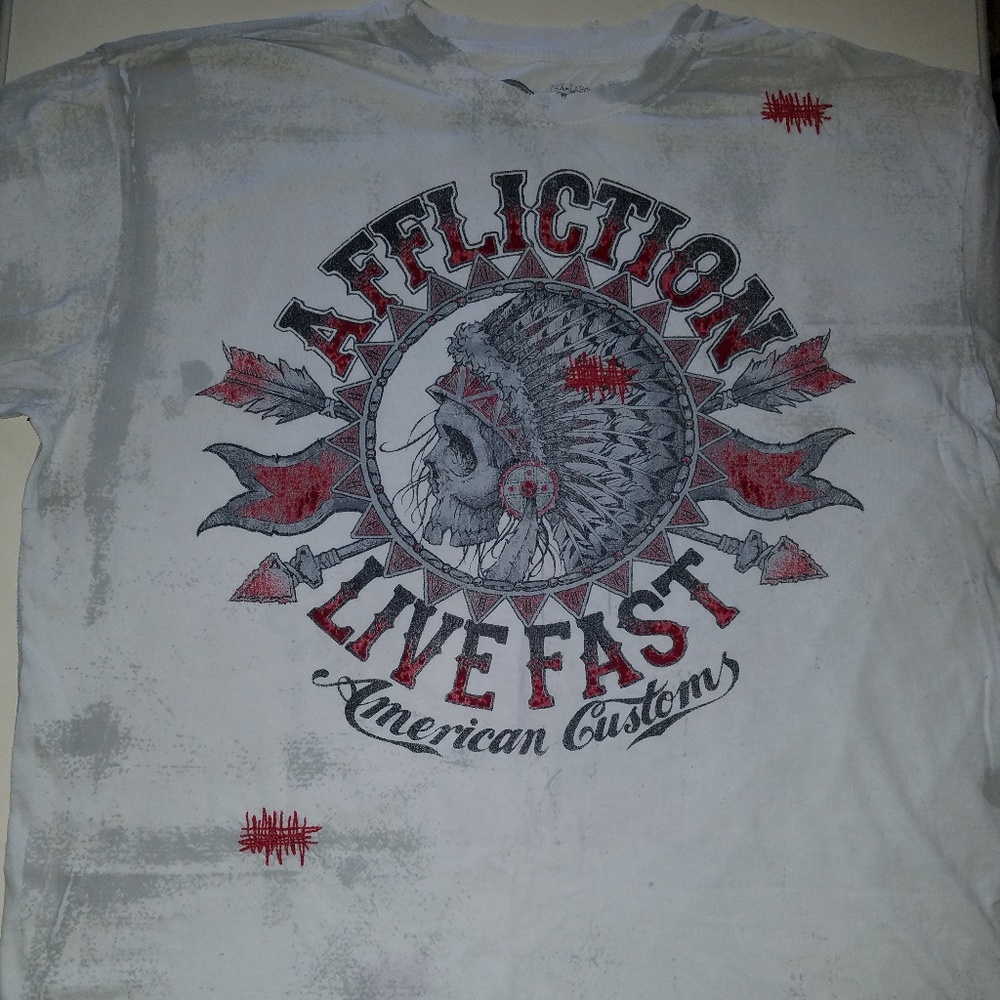 men's 2xl affliction tshit